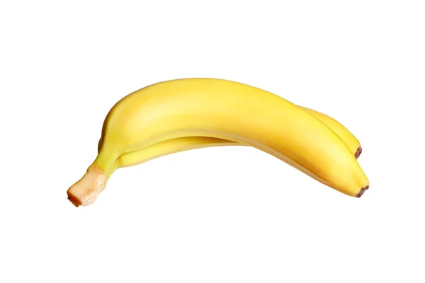 Twee bananen geïsoleerd op witte achtergrond — Stockfoto