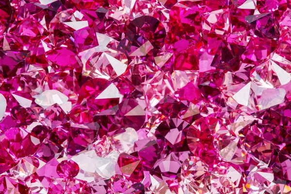 Closeup photo of many small ruby and diamond stones, luxury background — Stock Photo, Image