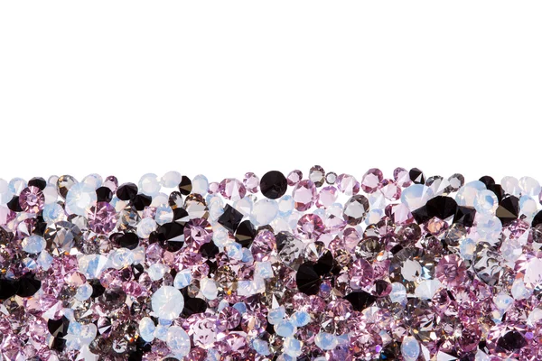 Pedras de jóias de diamante roxo luxo isolado em branco — Fotografia de Stock