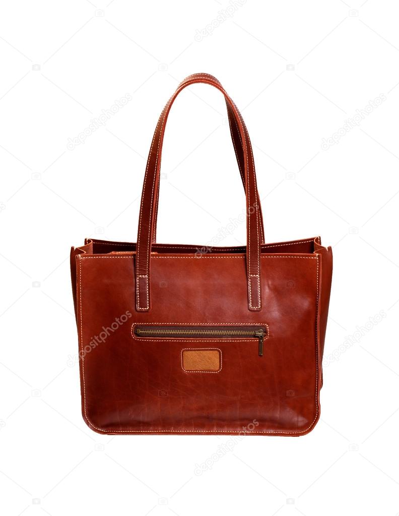 Women's handbag on white background