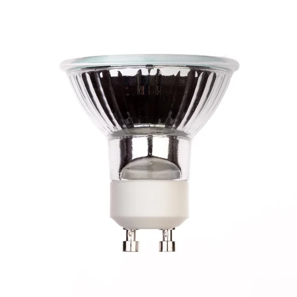 LED light bulb with GU10 socket Isolated on white — Stock Photo, Image