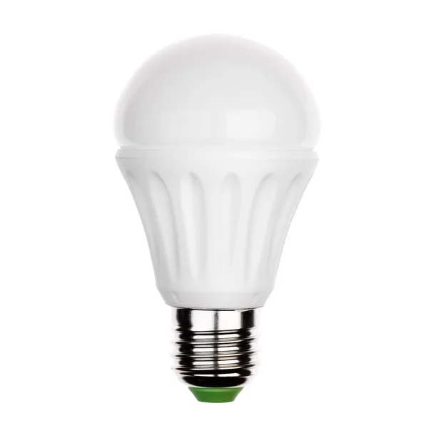 LED light bulb with e27 ceramic socket Isolated on white — Stock Photo, Image