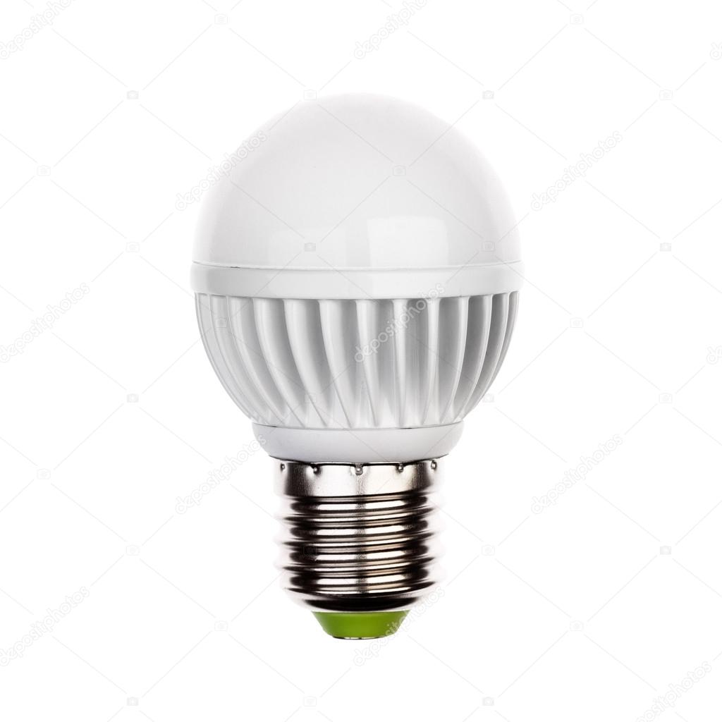 LED light bulb with e27 socket Isolated on white