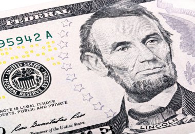 Abraham Lincoln sonu yakın çekim portre yazdırmak Federal Rezerv