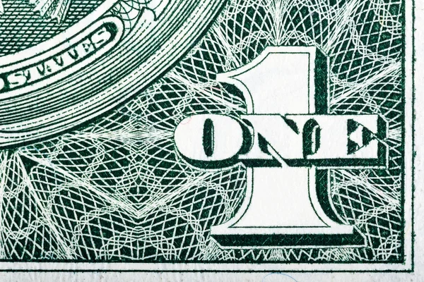 アメリカの 1 ドルで法案の詳細. — ストック写真