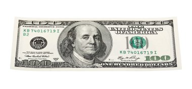 Bir açıyla yapılan ABD Doları banknotun yığılmış fotoğraf.
