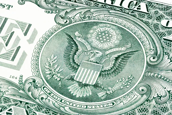 Rückseite eines Dollarscheins. Foto Hexenadler. — Stockfoto