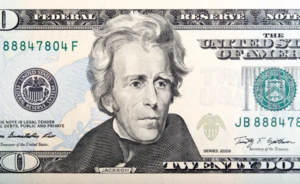 The twenty U.S. dollars. — Stock Photo, Image