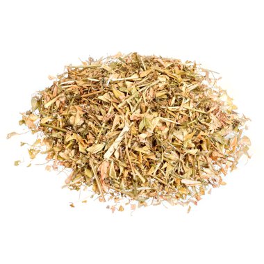 Capsella bursa-pastoris beyaz izole.