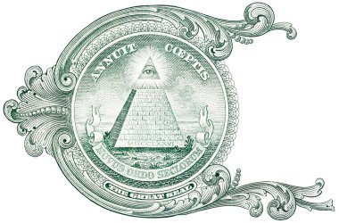 Bir dolar ayrıntılı piramit.