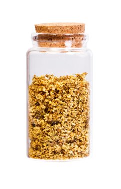 Sambucus nigra bir şişe ile Mantar tıpa tıbbî kullanım için.
