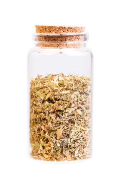 Capsella bursa-pastoris medica için Mantar tıpa ile bir şişe