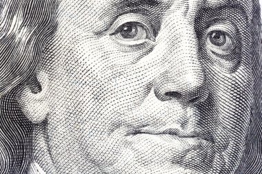 Benjamin Franklin portre yüz doları bill kapat-u