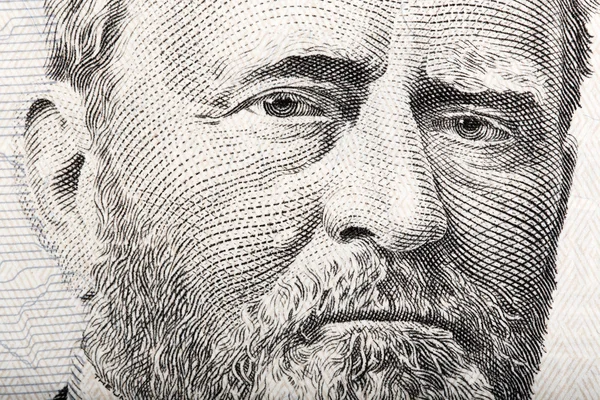 Retrato do Presidente Ulysses S. Grant de perto de 50 boneca — Fotografia de Stock