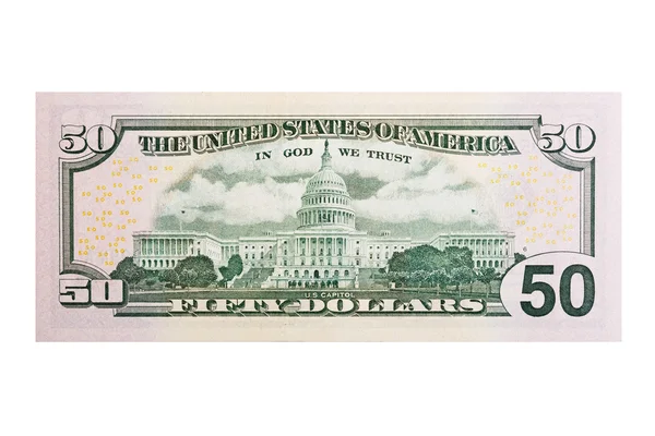 Macro shot of 50 U.S. dollars. — Stock Photo, Image