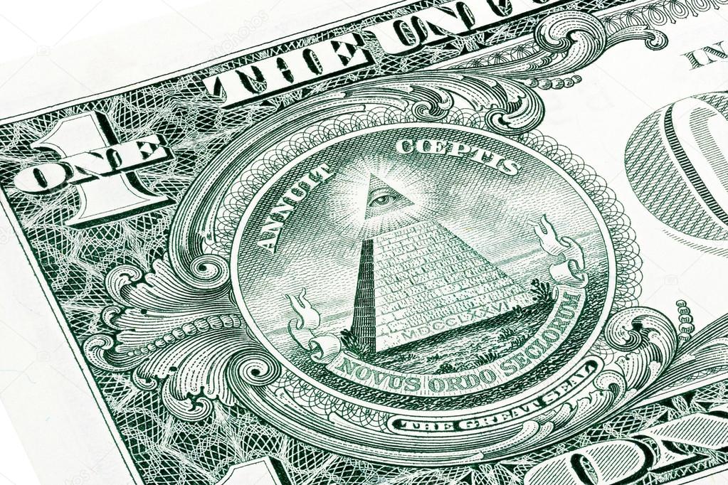 Macro Close Up of the US 1 Dollar Bill Stock Photo - Image of