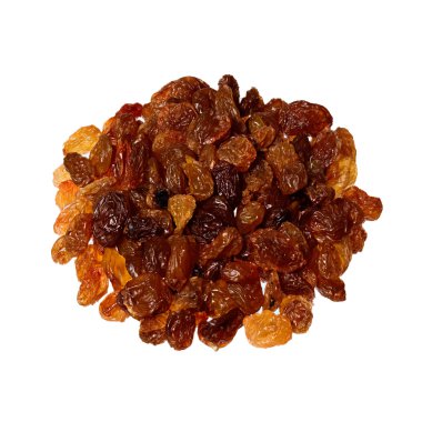 Pile of raisins isolated on white. clipart