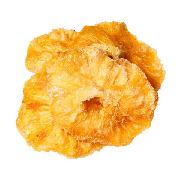 Dried pineapples slices isolated on white background. — Stock Photo, Image