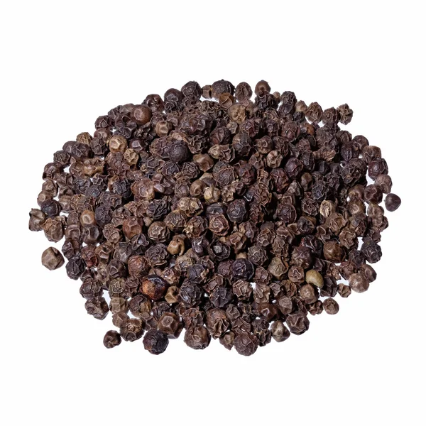 Black pepper isolated on white background. — Stock Photo, Image