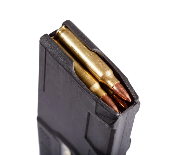 Gun magazin with ammo. Royalty Free Stock Photos