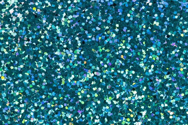 Cyan glitter for texture or background. — Stock Photo, Image