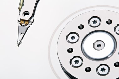 Yakın çekim ve makro görünümü içinde sabit sürücü. Yığılmış fotoğraf.