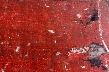 Yontmataş kırmızı boya ile ahşap. Grunge tarzı arka plan.