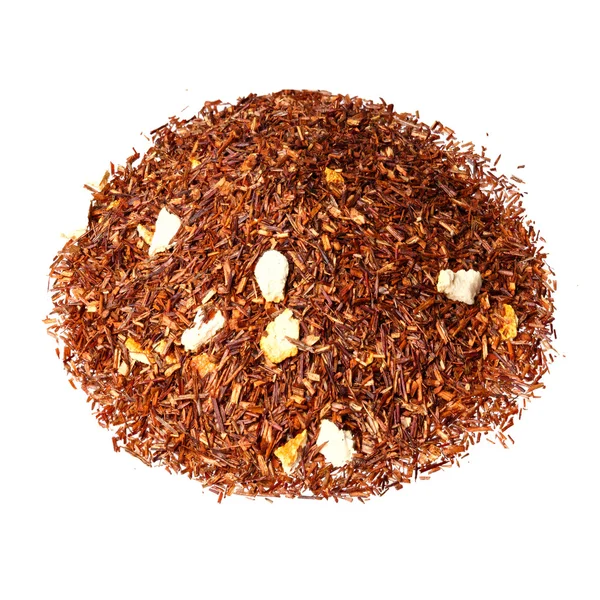 Rooibos Orange raw tea isolated on pure white. — Stock Photo, Image