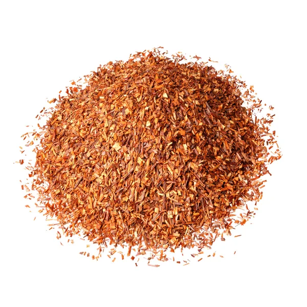 Heap of red rooibos healthy traditional organic tea. — Stock Photo, Image