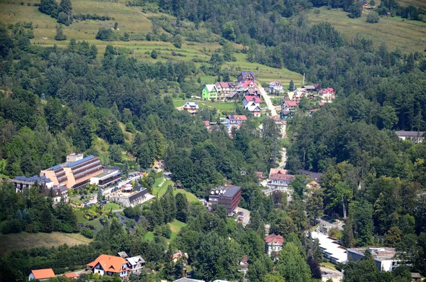 Vista da cidade Szczawnica — Fotografia de Stock