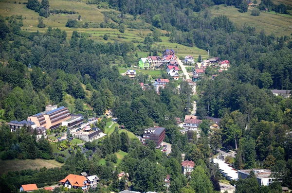 Pohled na město Szczawnica — Stock fotografie