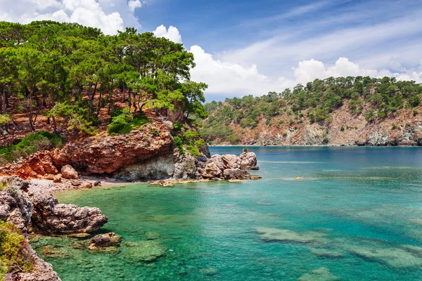 Panoramatický výhled na pobřeží poblíž Kemer, Antalya, Turecko. — Stock fotografie