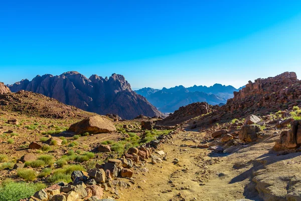 Landschap van de bergen in de buurt van Moses berg Sinai Egypte — Stockfoto