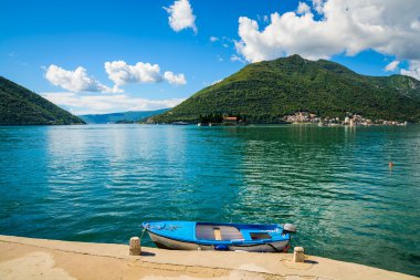 Liman ve Boka Kotor Koyu'nda (Boka Kotorska), Karadağ, Europe tekne.