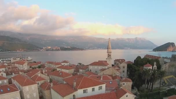 Montenegro, budva, gamla stan — Stockvideo