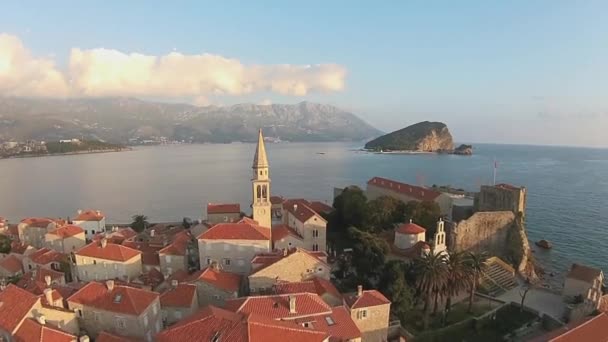 Černá Hora, budva, staré město — Stock video