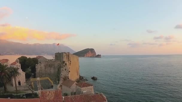 Montenegro, Budva, casco antiguo — Vídeos de Stock