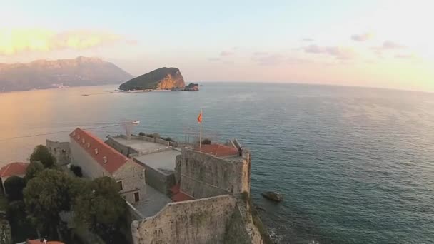 Montenegro, Budva, Altstadt — Stockvideo