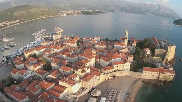 Montenegro, Budva, casco antiguo — Vídeo de stock