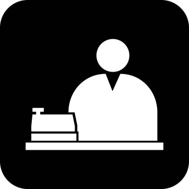 Kara Kare Kutu Vektör Simgesi, UI UX tasarımı için basit çizgi vektörü. Web sitesi ve mobil uygulama arayüzü ve navigasyon düğmesi simgesi