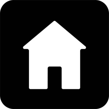 Kara Kare Ev Vektör Simgesi, UI UX tasarımı için basit çizgi vektörü. Web sitesi ve mobil uygulama arayüzü ve navigasyon düğmesi simgesi
