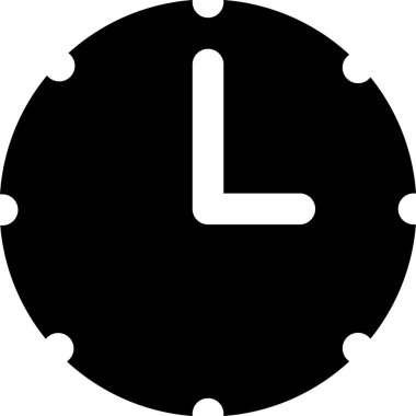 Saat Vektörü Simgesi, UI UX tasarımı için basit çizgi vektörü. Web sitesi ve mobil uygulama arayüzü ve navigasyon düğmesi simgesi