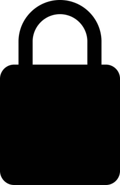 Asma kilit vektör simgesi, UI UX tasarımı için basit çizgi vektörü. Web sitesi ve mobil uygulama arayüzü ve navigasyon düğmesi simgesi