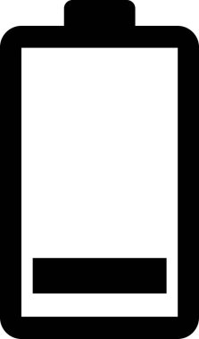 Batarya Simgesi - Vektör, UI UX tasarımı için basit çizgi vektörü. Web sitesi ve mobil uygulama arayüzü ve navigasyon düğmesi simgesi