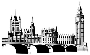 Kontur London city vektör