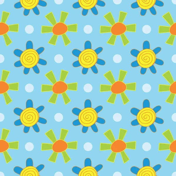 Der Pastellblaue Hintergrund Mit Einem Gepunkteten Punkt Und Floralem Design — Stockfoto