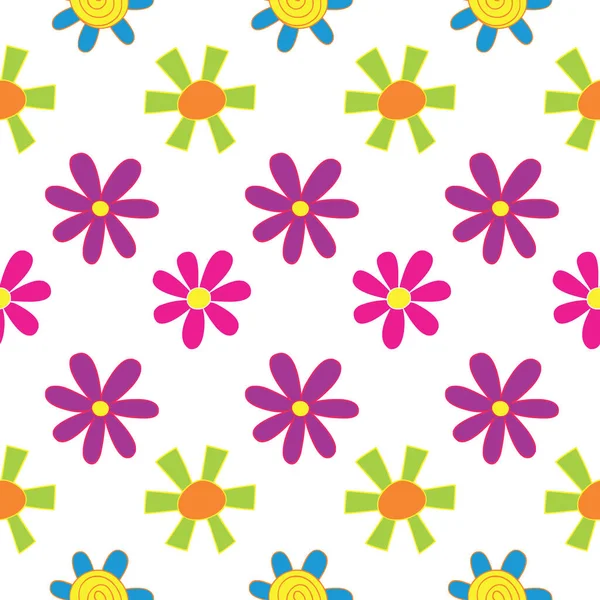 Renkli, karalamalı çiçek tasarımı kusursuz bir tekrarlama kalıbı yaratır. El sanatları projeleri, ambalaj ve ürün tasarımı, dekor projeleri, kumaş & tekstil baskısı ve daha fazlası için mükemmel.