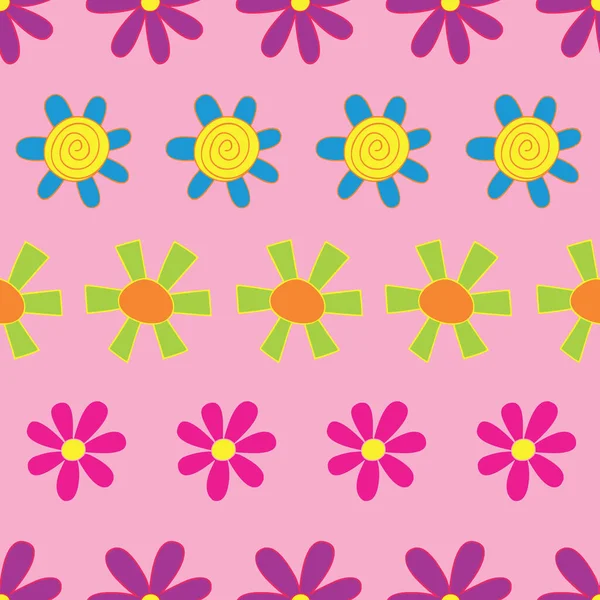 Divertido Diseño Línea Floral Crea Patrón Repetición Sin Costuras Perfecto —  Fotos de Stock