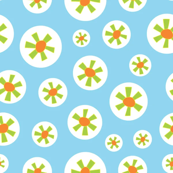 Pastel mavi arka plandaki çiçek kabarcıkları kusursuz bir tekrarlama kalıbı oluşturur. El sanatları projeleri, ambalaj ve ürün tasarımı, dekor projeleri, kumaş & tekstil baskısı ve daha fazlası için mükemmel.