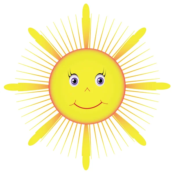 Imagen sol amarillo — Vector de stock